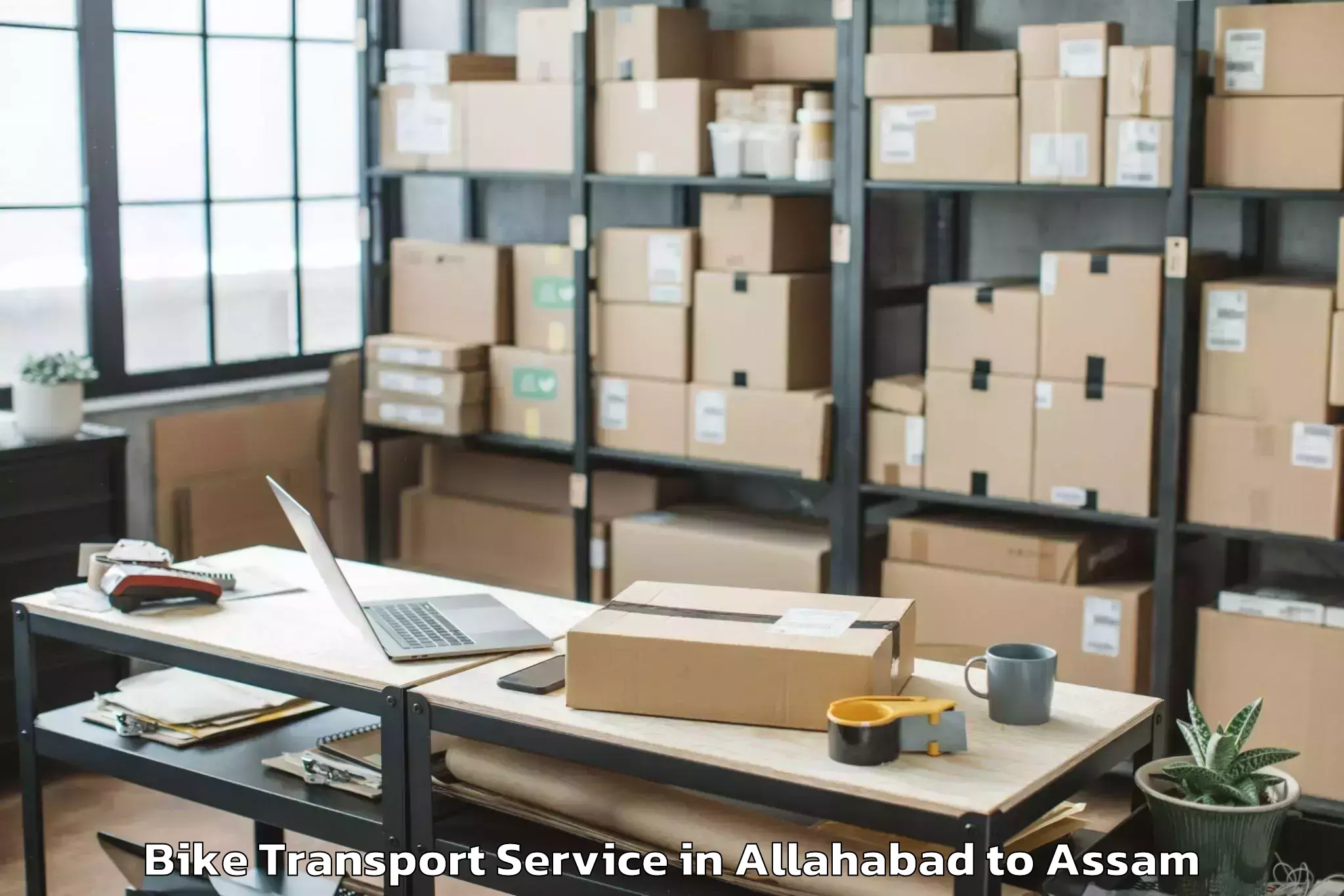 Book Allahabad to Bogribari Bike Transport Online